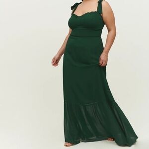 New Reformation Jasen Dress Forest